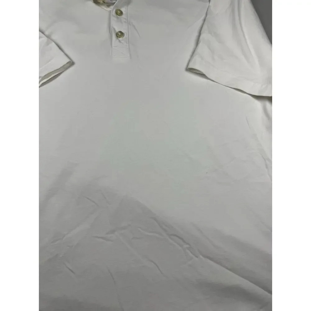 Orvis Polo Shirt XL White 100% Cotton Short Sleeve Classic Casual Made Peru - Picture 6 of 15